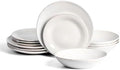 Stone Lain Essence 12-Piece Dinnerware Set Stoneware, White