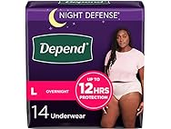 Depend Night Defense Underwear Women L