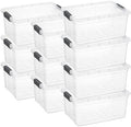 Superio Clear Storage Box with Lid, 36 Quart 10 Pack