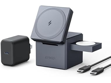 Anker 15W 3-in-1 MagSafe Wireless Charging Cube
