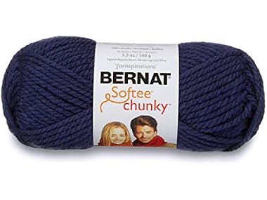 Bernat Softee Chunky Yarn, 3.5 Oz, Gauge 6 Denim