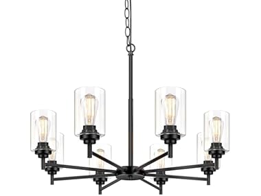 Sucolite 33.5'' 8-Light Chandelier -Choose Color