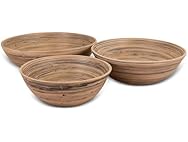 LEXA Bamboo 3-Piece Bowl Set – 12, 10 & 8 Inch