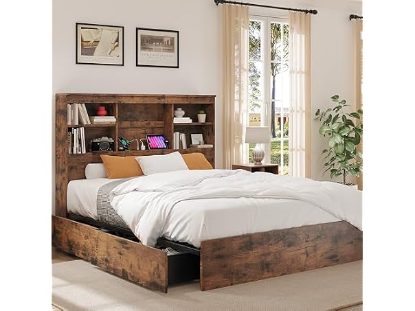 GarveeHome King Size Bed Frame