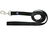 Hamilton Single Thick Deluxe Nylon Dog Leash- Black