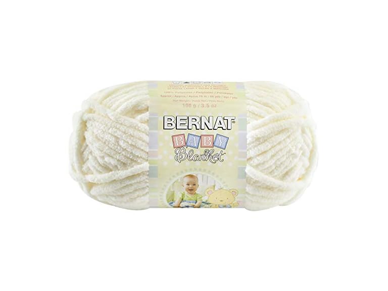 Bernat Baby Blanket Yarn, 3.5 oz, Gauge 6 Vanilla