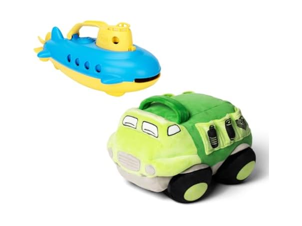 Green Toys Recycle Truck Plush & Submarine Bundle