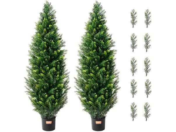 Artificial Cedar Topiary Tree, 48 inch Tall