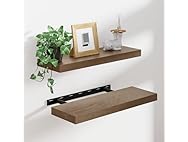 Heimlove Walnut Floating Shelves Set of 2