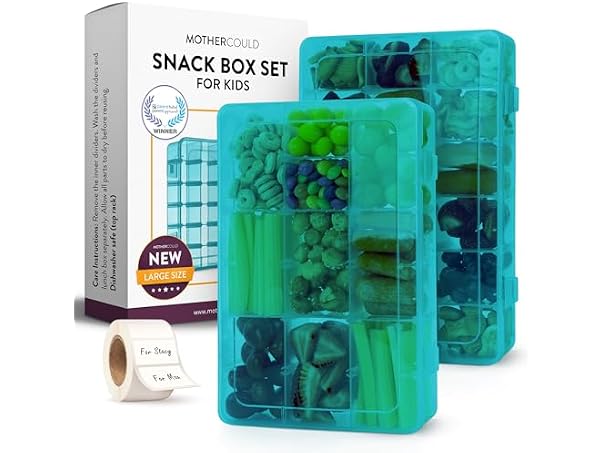 Mothercould Large Kids Snack Box Containers Set of 2