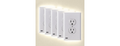 Hakol 5-Pack Outlet Cover with Built-In LED