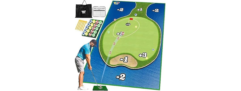 Golf Chipping Game Set w/ Mat & Balls