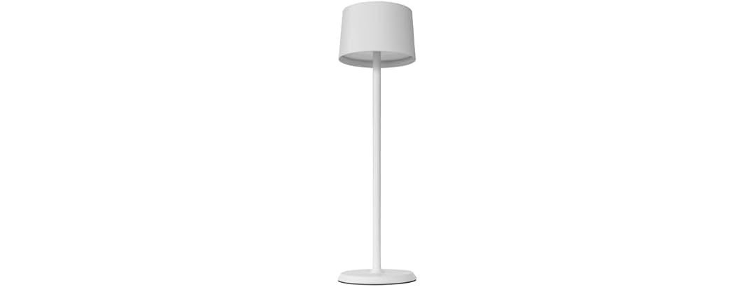Hudson 14" Matte White Dimmable Rechargeable Table Lamp