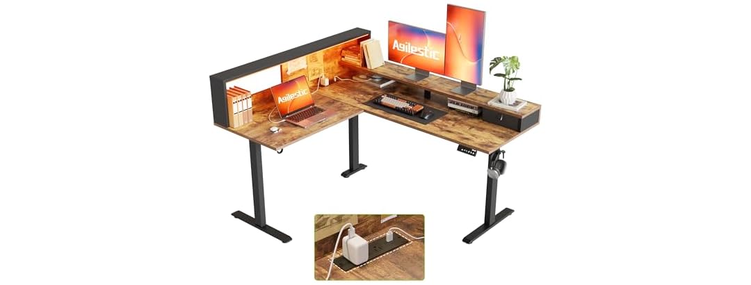Agilestic Electric Desk with Storage