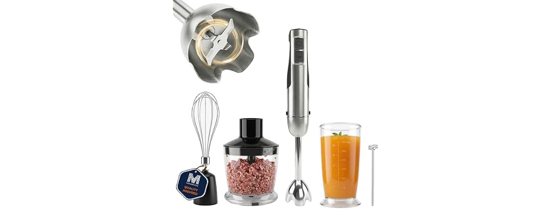 Megawise 1000W 5-in-1 Immersion Hand Blender