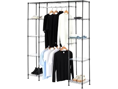 Amazon Basics Expandable Metal Hanging Closet Organizer System