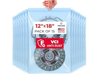 VCI Reclosable Poly Bags 12" x 18", Pack of 15