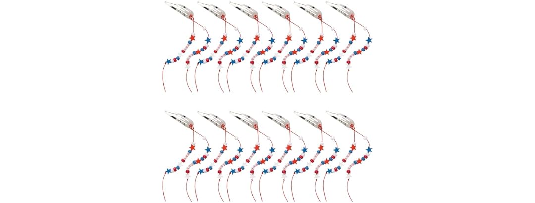 Fun Express Patriotic Hair Clip Kit 12Pk