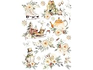 Craft Kreatively White Christmas Rice Paper, 11.5 x 1