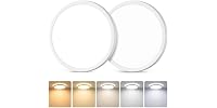 GoBright 7in White LED Ceiling Lights 2PK