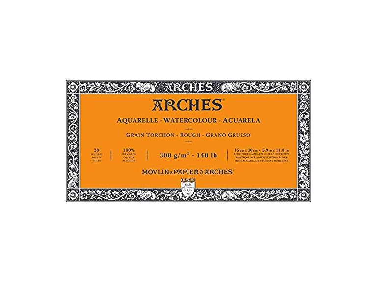 Arches 20-Sheet Watercolour Pad 15x30cm 300g