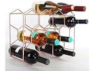 Rose Gold Countertop Wine Rack 14 Bottles