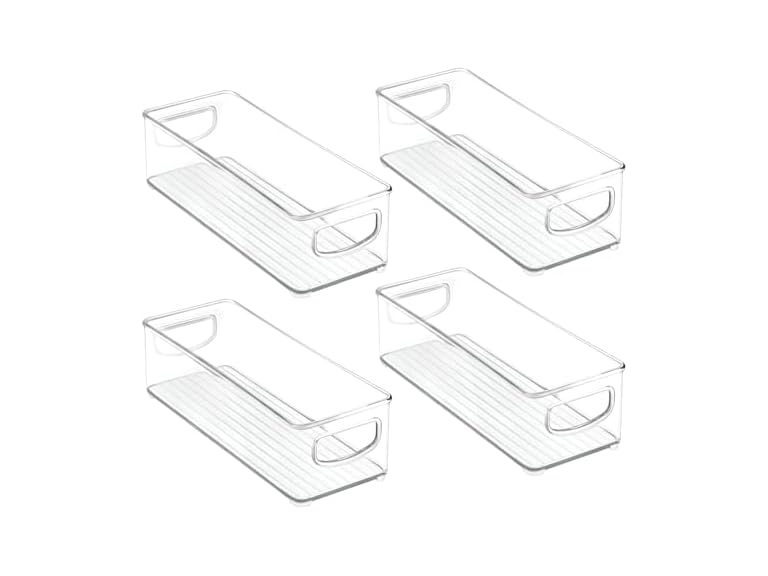 mDesign Plastic Bathroom Storage Container Bins w