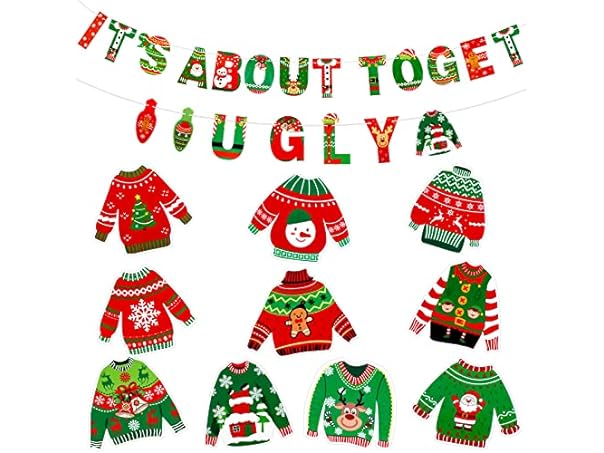 52Pc Ugly Sweater Cutouts & Banner