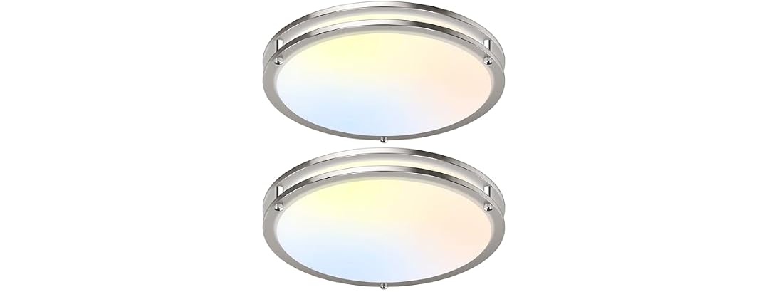 GoBright 18in LED Ceiling Lights 2-Pack