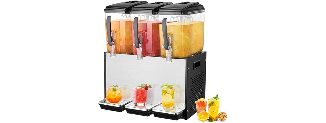 Commercial Beverage Dispenser, 3 Tanks 12 L