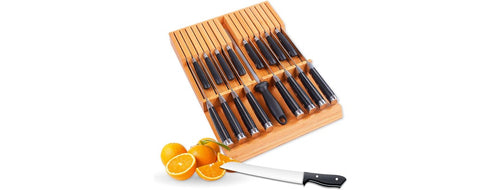 16 Knife Bamboo Drawer Organizer