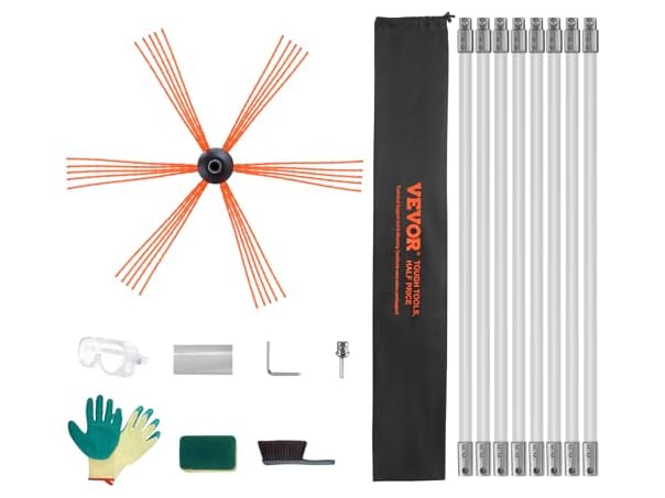 26 Feet Chimney Sweep Kit, w/ 8Reinforced Nylon