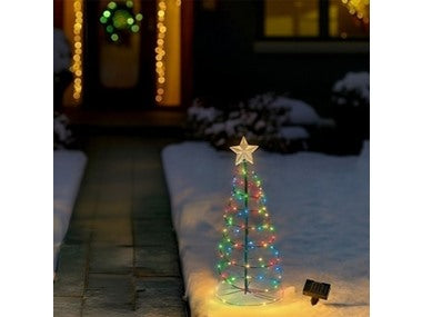 MERRYLITE Solar LED Metal Christmas Tree