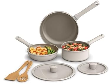 BELLA 7-Piece Cookware Evergood Nonstick Set
