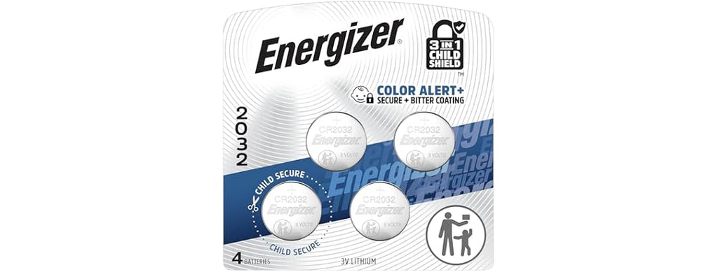 (4 PACK) Energizer 2032 Batteries - 3V Lithium Coin Batteries