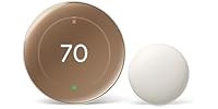 Google Nest 4th Gen Thermostat + 2nd Gen Sensor - Gold