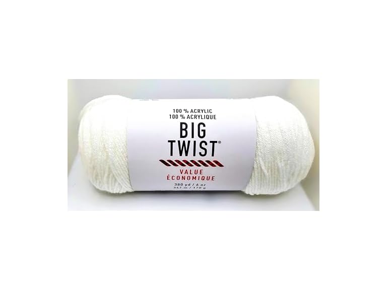 Big Twist Value Acrylic Yarn - White