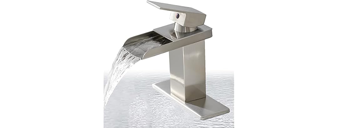 BATHLAVISH Waterfall Bathroom Sink Faucet