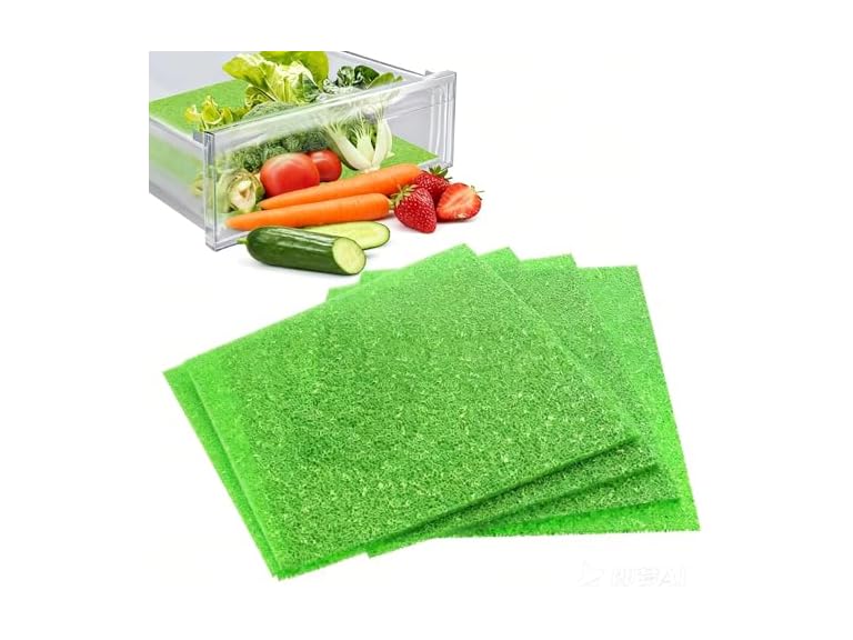 MAXTBEE 4 Pcs Fridge Drawer Liners