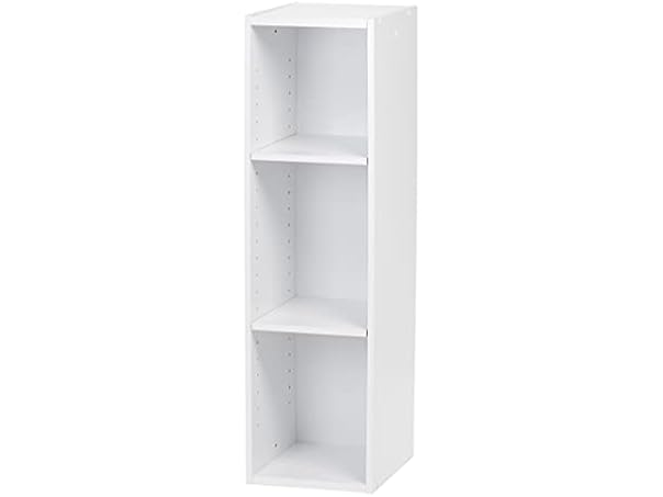 IRIS USA 3-Tier Cubby Storage Bookshelf with Adjustable Shelves