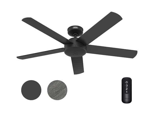 Hunter 52 Inch Black Outdoor / Indoor Ceiling Fan