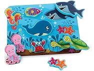 B. toys – Peek & Explore – Under The Sea – Wooden Chunky Puzzle