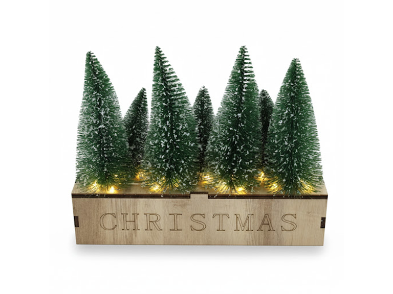 Bottle Brush Light Up Christmas Trees