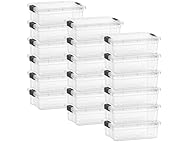 Superio Clear Storage Box with Lid, 4.5 Quart 18 Pack
