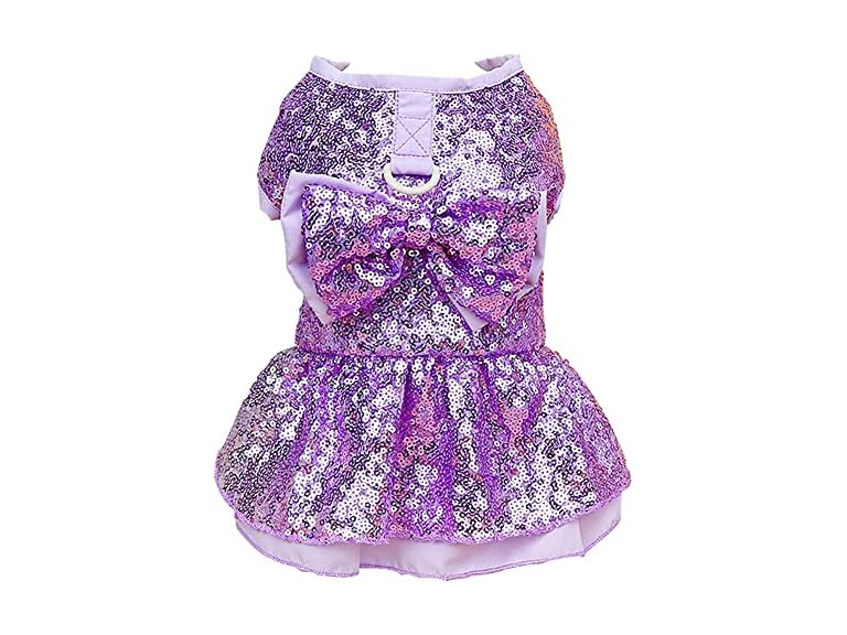 Tangpan Sequins Bow-Knot Pet Dance Dress Dog
