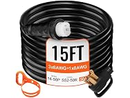 15FT Generator Power Cord 50-Amp 125/250-volt