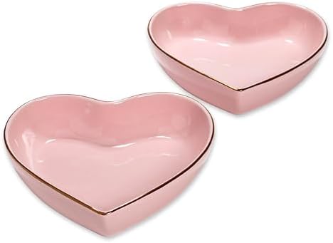 Paris Hilton 2-Piece Heart Dish Set,Pink