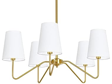 Bosceos 5-Light Gold Chandelier