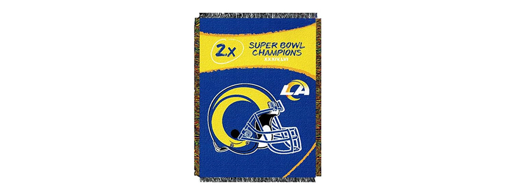 LA Rams 2X Super Bowl Champs Blanket