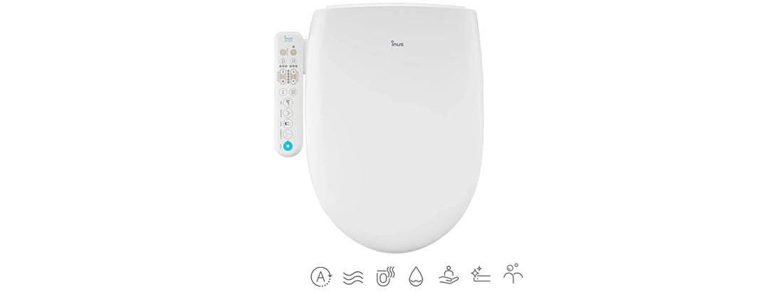 Inus N22 Electronic Bidet Heated Seat & Dryer, Elongated